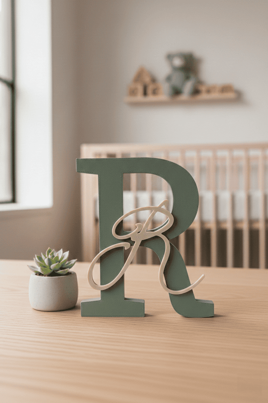 Lettera "R" con iniziale